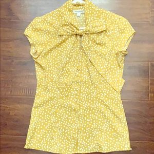 Mustard yellow Banana Republic blouse